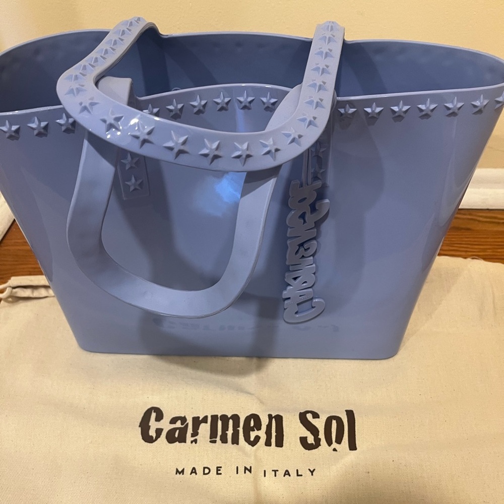 Carmen sol blue beach bag